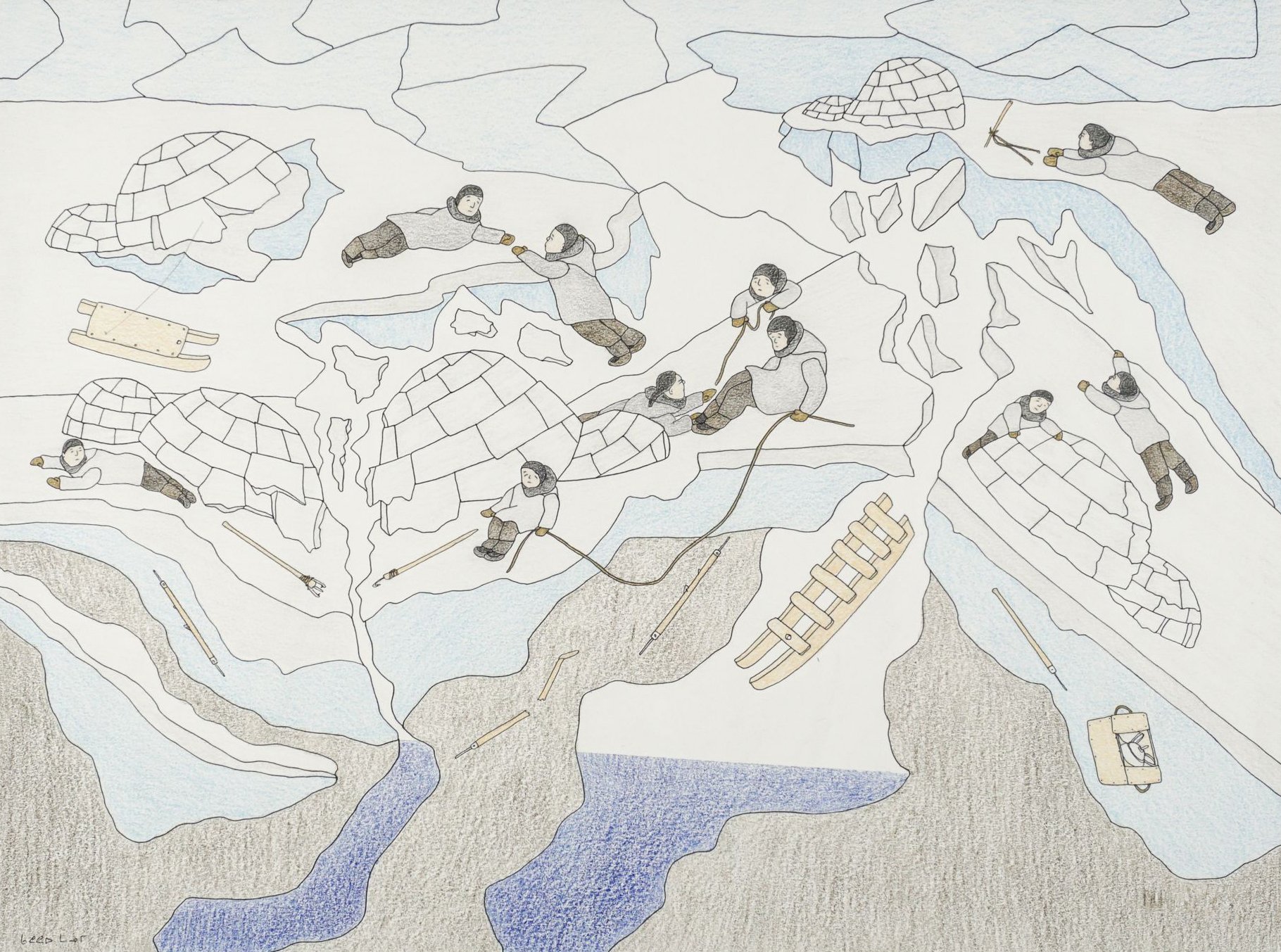 Featured image for “Thin Ice: Drawings by Qavavau Manumie”