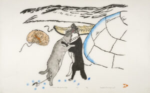 A WOLF ATTACKS THE DOG