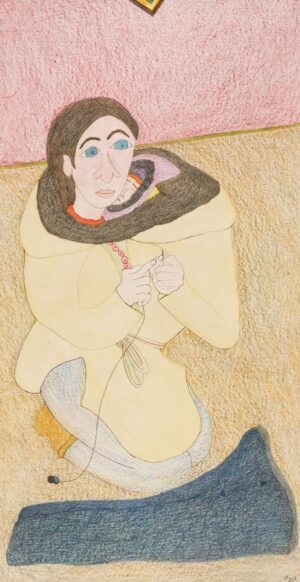 COMPOSITION (SEWING WITH A LITTLE ONE)