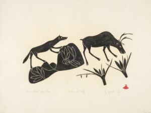 CARIBOU AND WOLF