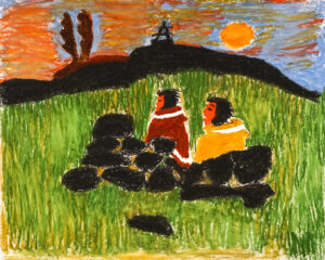 COMPOSITION (TWO HUNTERS)
